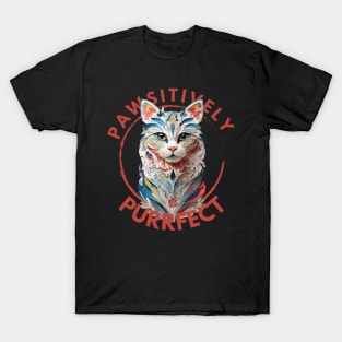 PAWsitively Purrfect. T-Shirt